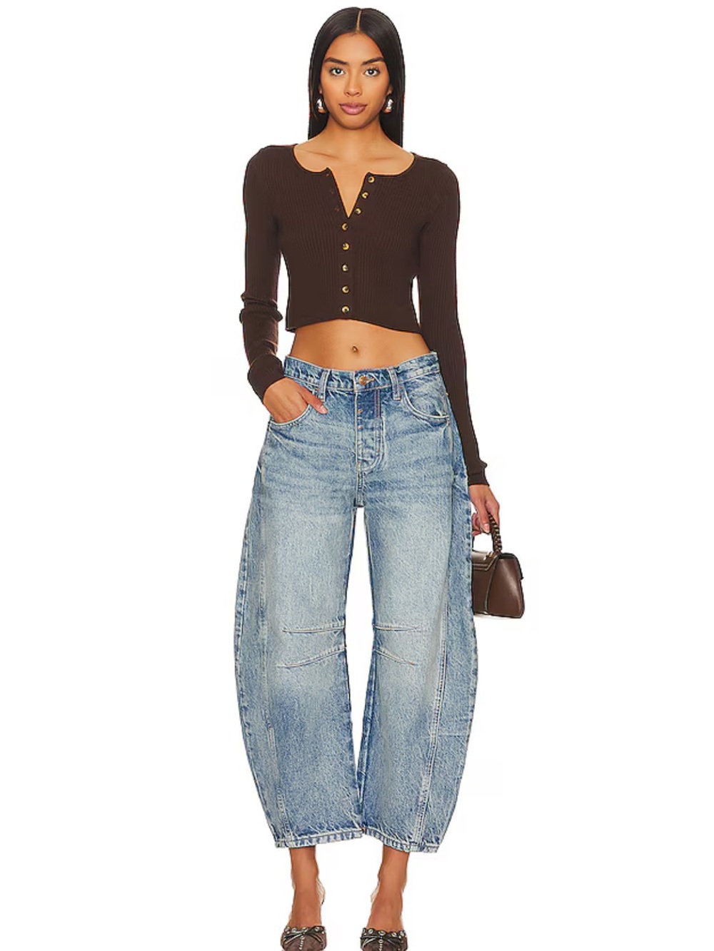 We The Free Light Blue Wide Leg Jeans